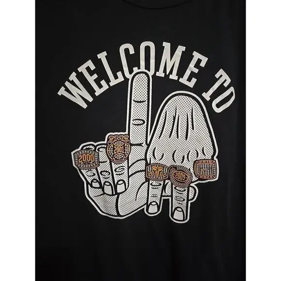 Nike ‘Welcome to LA’ Kobe Bryant LA Lakers Shirt 5 Rings Size Large - Picture 2 of 9